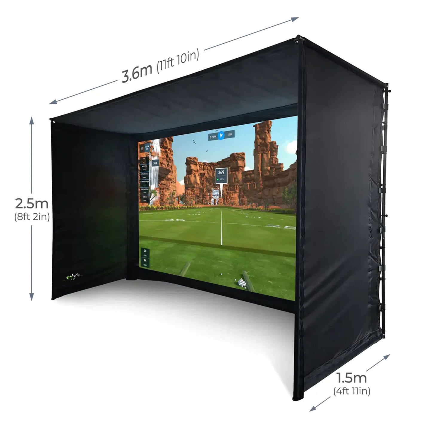 HoleOne by SimTech – Premium DIY Golf Simulator Enclosure with 4k Impact Screen